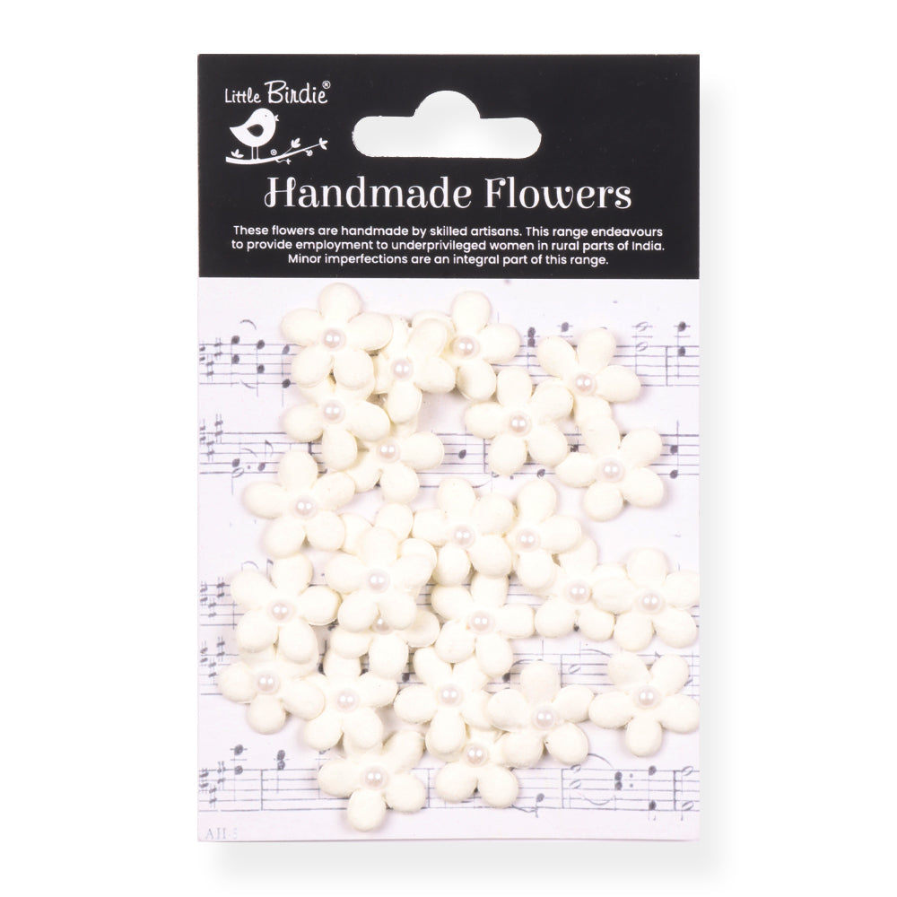 Handmade flowers Ivory Pearl Janice Approx 2Cm 25Pc
