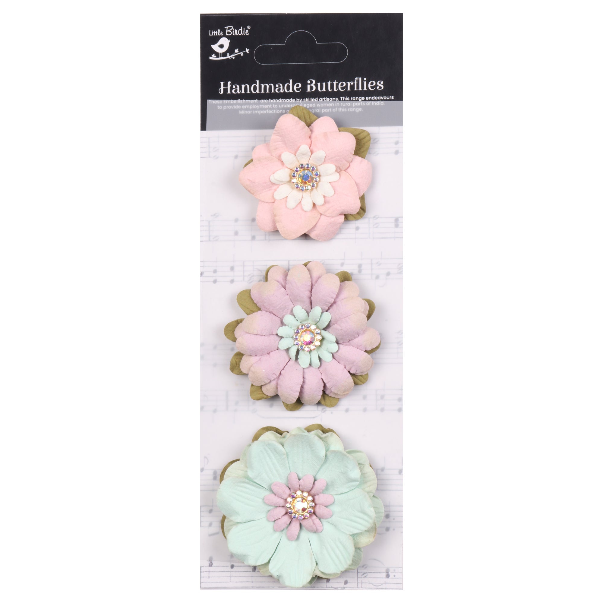 Handmade flowers Fairy Garden Jeremy 3pc
