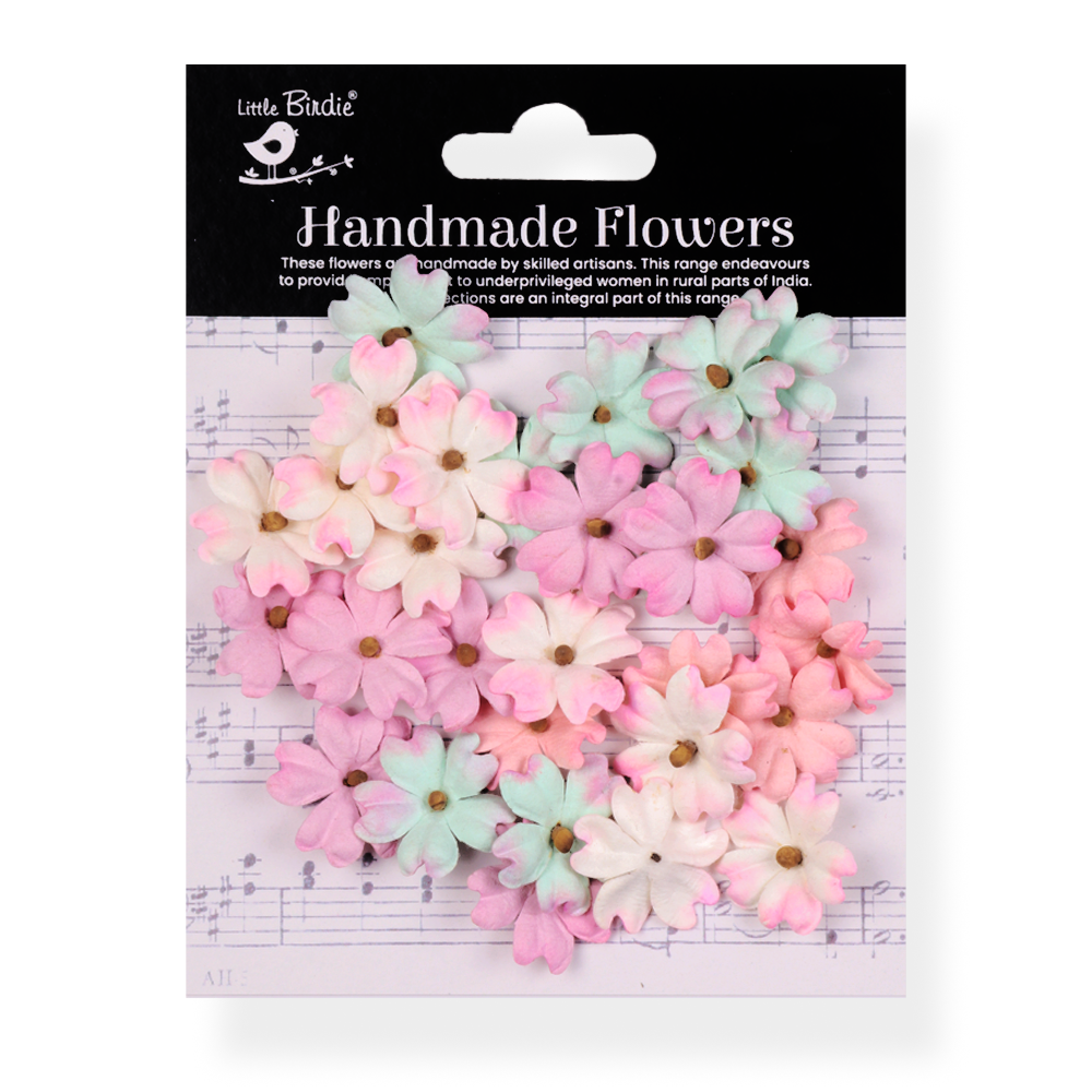 Handmade Flowers Fairy Garden Carin Approx 2.5Cm 30Pc