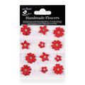 Handmade Flowers Cardinal Red Karolina Approx 1.3& 2cm 12pc