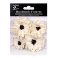 Handmade flowers Ivory Pearl Galina Approx 4 &6Cm 4Pc
