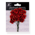 Handmade Flowers Cardinal Red Catalina Approx 2.5Cm 12Pc