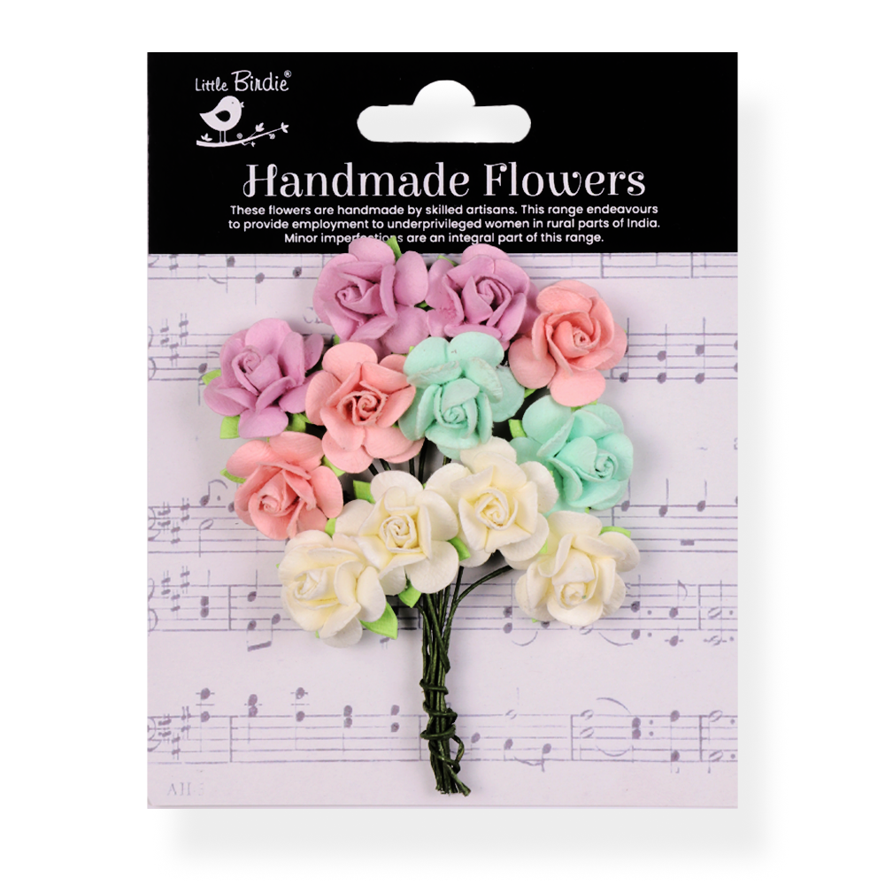 Handmade Flowers Fairy Garden Catalina Approx 2.5Cm 12Pc