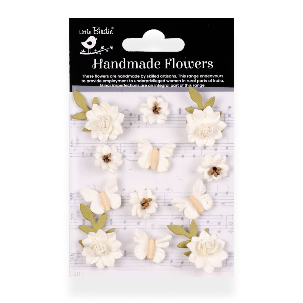 Handmade Flowers Ivory Pearl Cloria 12Pc