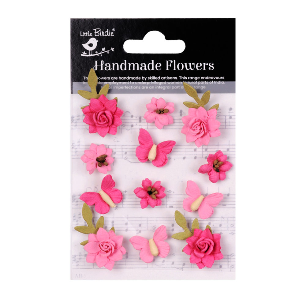 Handmade Flowers Precious Pink Cloria 12Pc