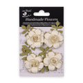 Handmade flowers Ivory Pearl Pixie Rose Approx 5cm 4pc