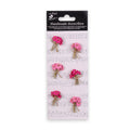 Handmade flowers Precious Pink Bouquet Approx 2.5cm 6pc