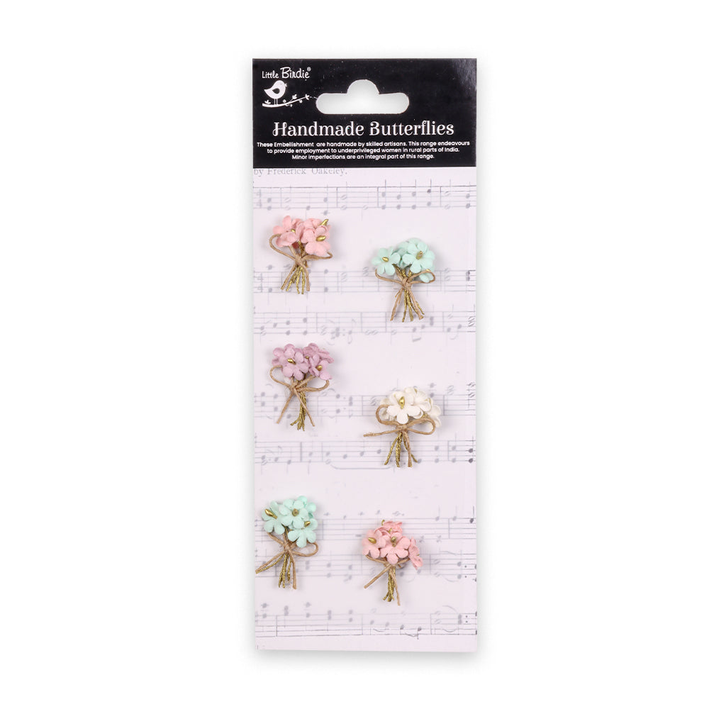 Handmade flowers Fairy Garden Bouquet Approx 2.5cm 6pc