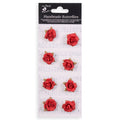 Handmade Flowers Cardinal Red Tilly Approx 3Cm 8Pc