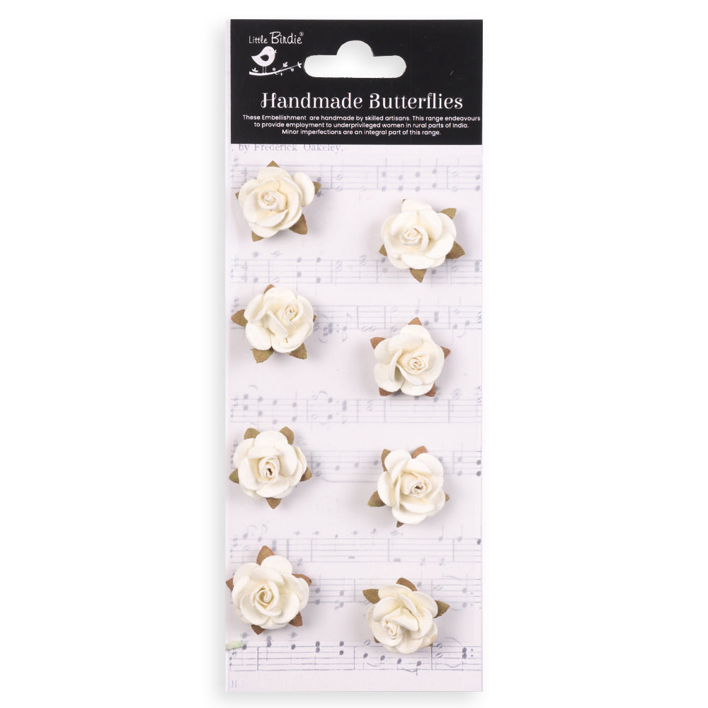 Handmade flowers Ivory Pearl Tilly Approx 3cm 8pc