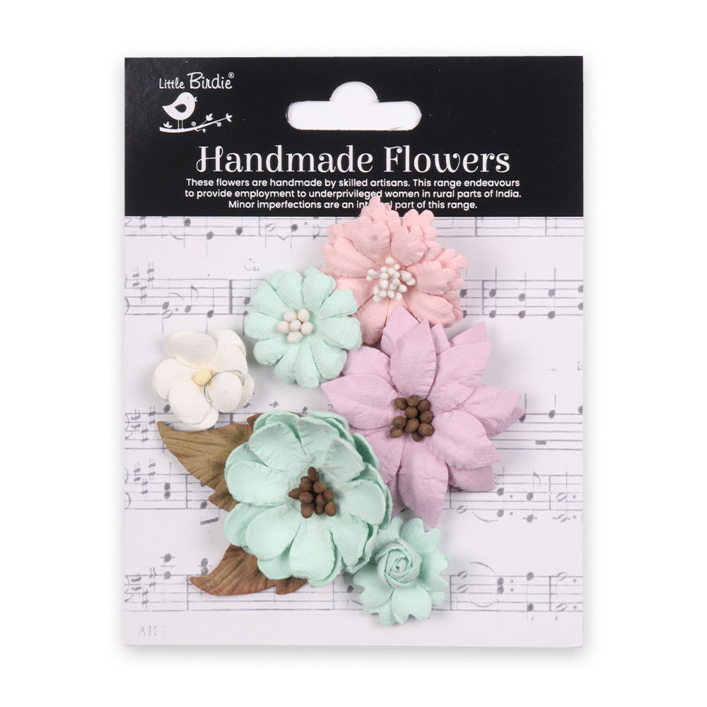 Handmade flowers Fairy Garden Senorita Approx 2.5 &6cm 6pc
