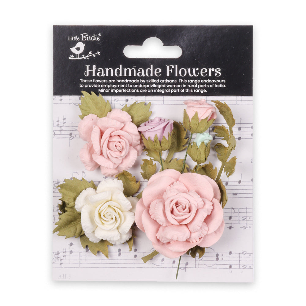 Handmade Flowers Fairy Garden Vida Approx 2.5 & 5Cm 8Pc