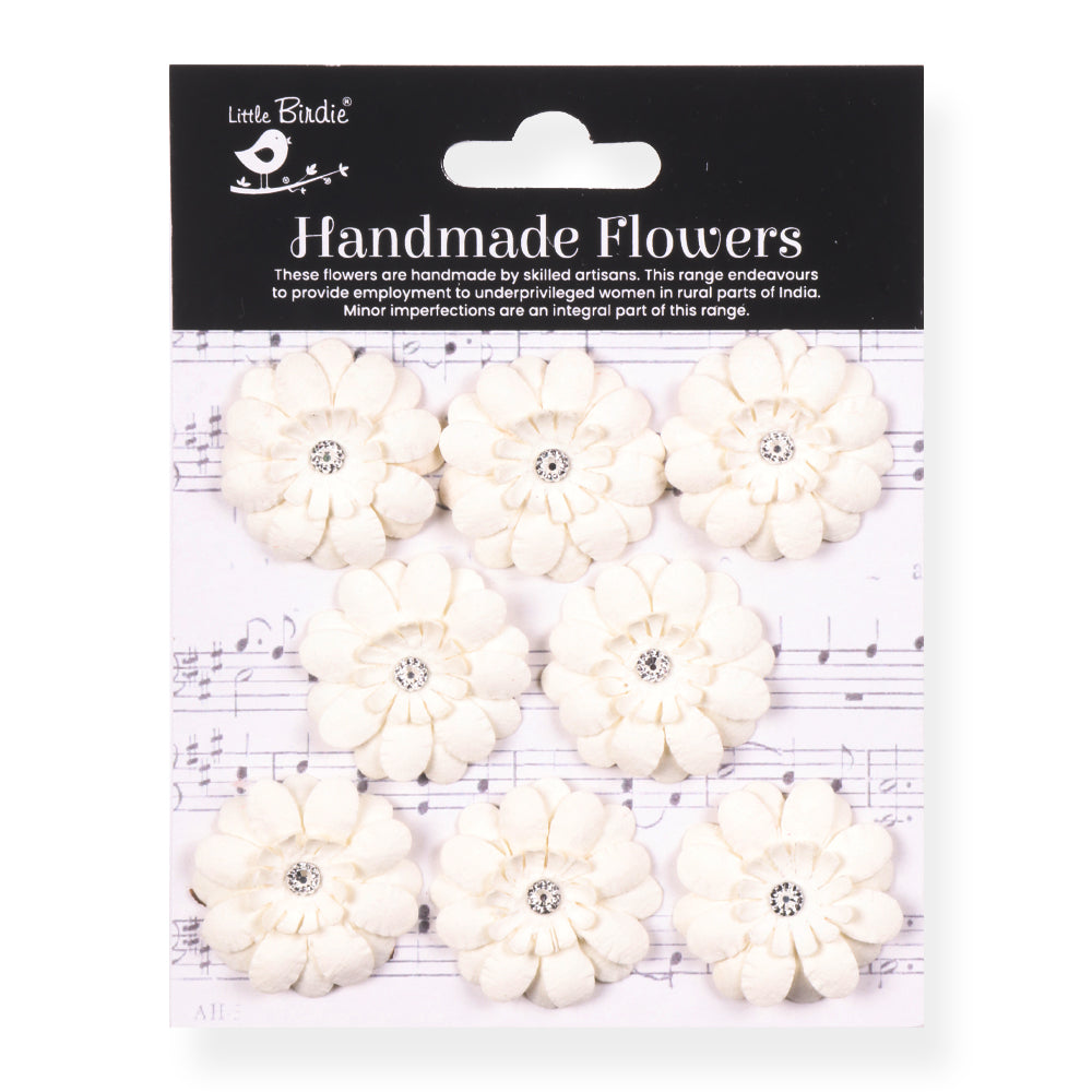 Handmade flowers Ivory Pearl Kaspar Approx 3cm 8pc