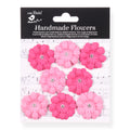 Handmade flowers Precious Pink Kaspar Approx 3Cm 8Pc