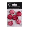 Handmade flowers Precious Pink English Roses Approx 3cm 6pc