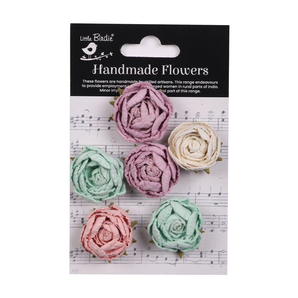 Handmade flowers Fairy Garden English Roses Approx 3cm 6pc
