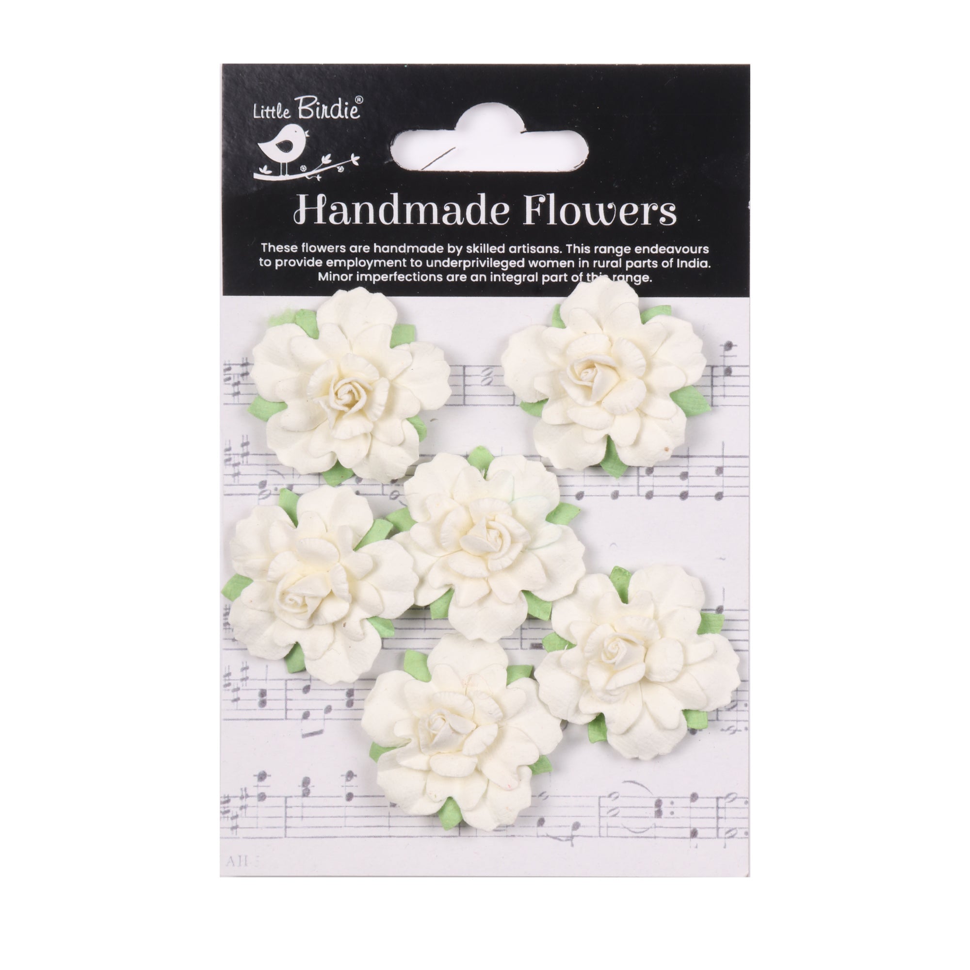 Handmade flowers Ivory Pearl Vincy Approx 3Cm 6Pc