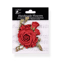 Handmade Flowers Cardinal Red Larrisa Approx 11cm 1pc