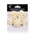 Handmade flowers Ivory Pearl Lorena Approx 3 & 5cm 5pc