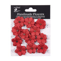 Handmade Flowers Cardinal Red Estela Approx 3cm 12pc