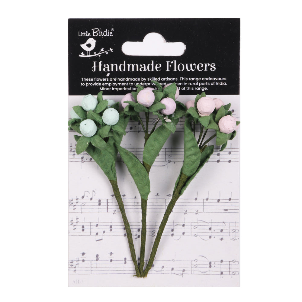 Handmade flowers Fairy Garden Berry Branch Approx 1.5cm 3pc