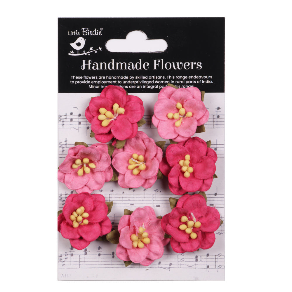 Handmade flowers Precious Pink Butter Cup Approx 2.5cm 8pc