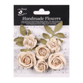 Handmade flowers Ivory Pearl Foina Approx 3 & 4cm 8pc