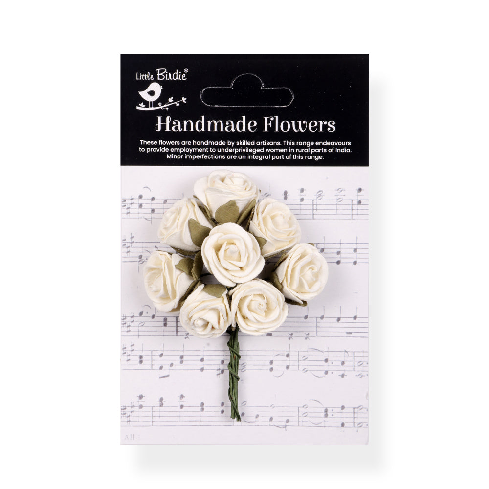 Handmade Flowers Ivory Pearl Charlie Approx 2Cm 8Pc