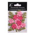 Handmade flowers Precious Pink Aviva Approx 2.9cm 18pc