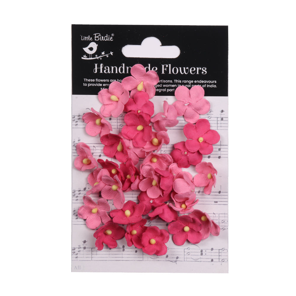 Handmade flowers Precious Pink Paula Approx 2.1Cm 30Pc