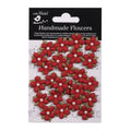 Handmade Flowers Cardinal Red Elira Approx 2cm 24pc