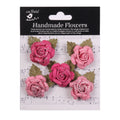 Handmade Flowers Precious Pink Karin Approx 4.5Cm 5Pc
