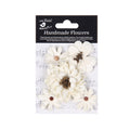 Handmade flowers Ivory Pearl Cosima Approx 3 & 6Cm 5Pc
