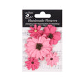Handmade flowers Precious Pink Cosima Approx 3 & 6Cm 5Pc
