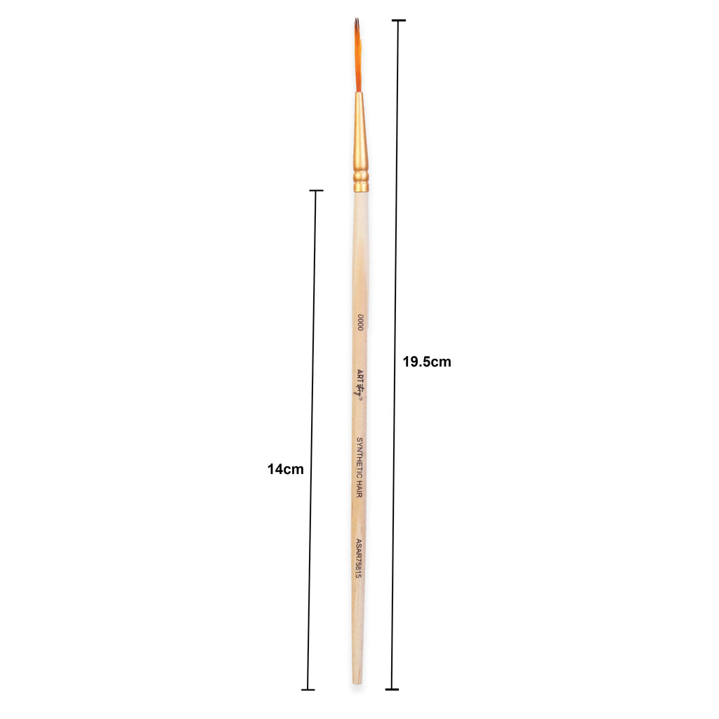 Liner Brush Synthetic Hair Size 0000 Handle Length 150mm