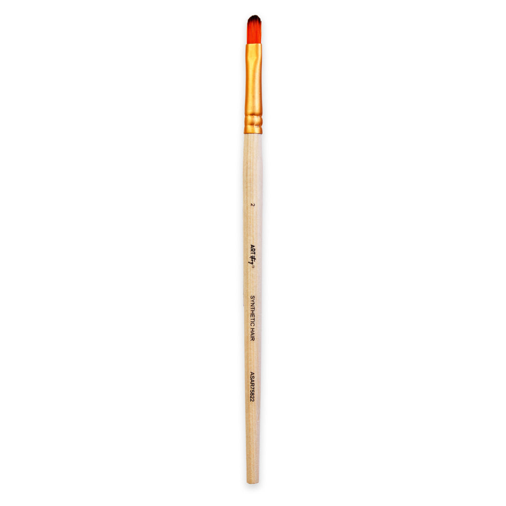 Filbert Brush Synthetic Hair Size 2 Handle Length 150mm