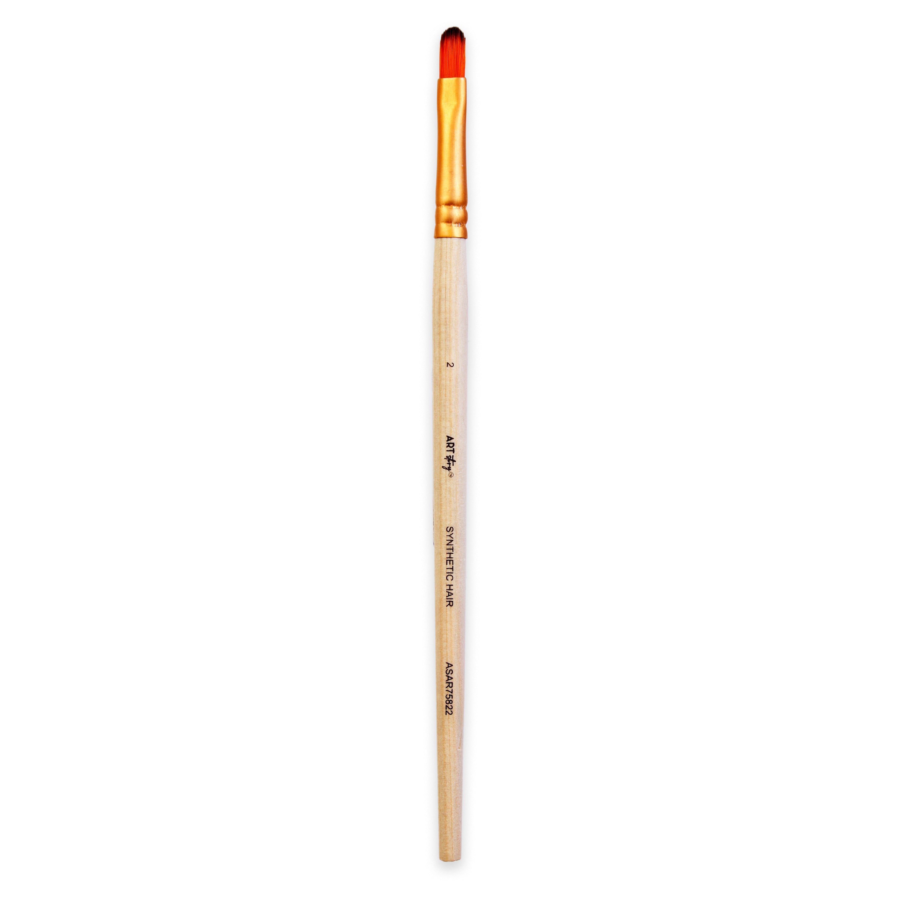 Filbert Brush Synthetic Hair Size 2 Handle Length 150mm