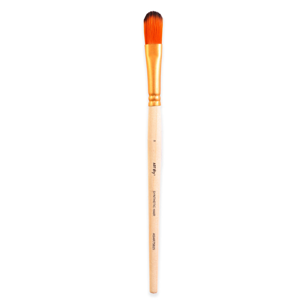 Filbert Brush Synthetic Hair Size 8 Handle Length 150mm