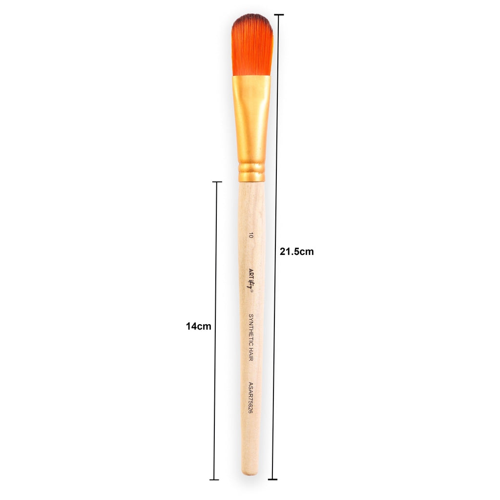 Filbert Brush Synthetic Hair Size 10 Handle Length 150mm