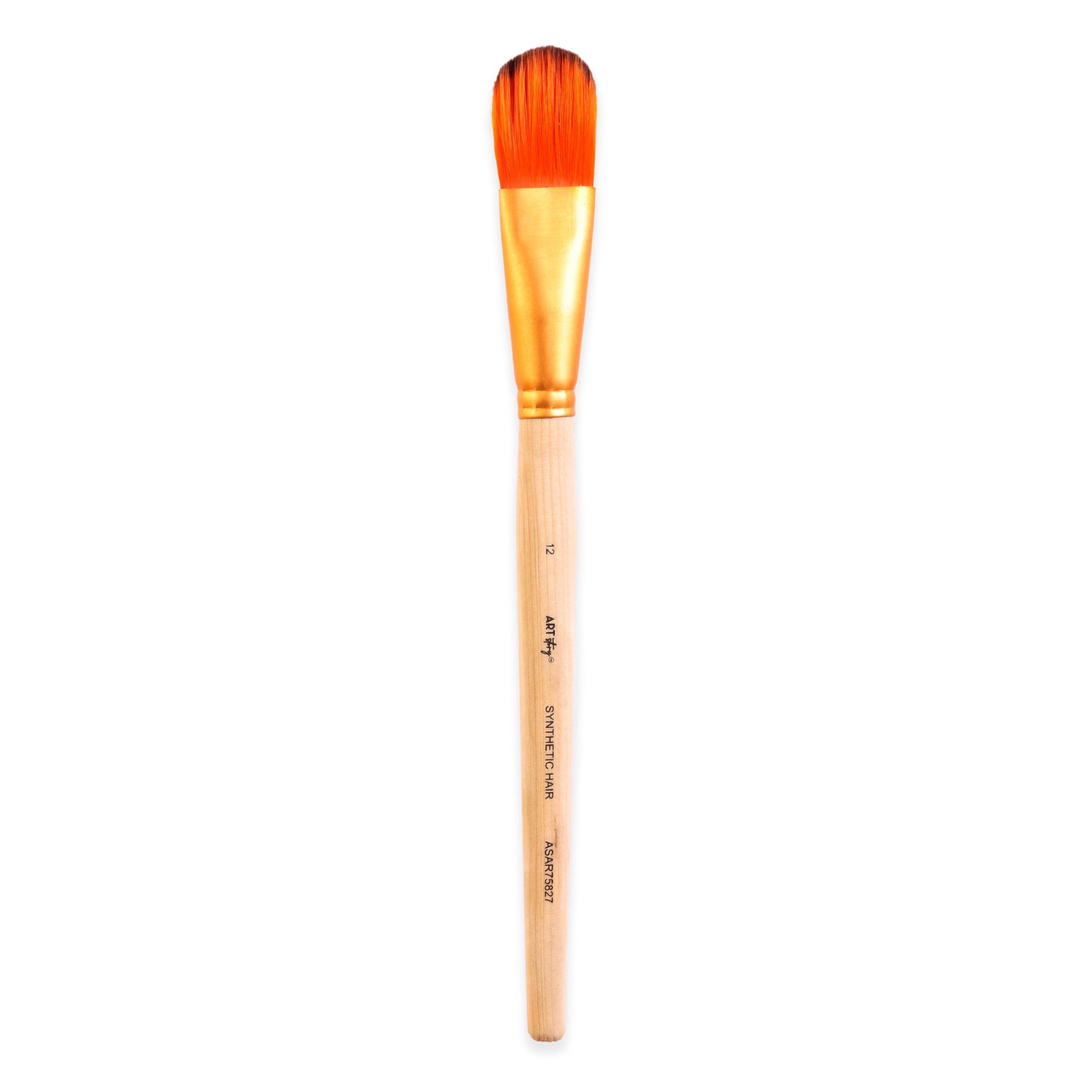 Filbert Brush Synthetic Hair Size 12 Handle Length 150mm
