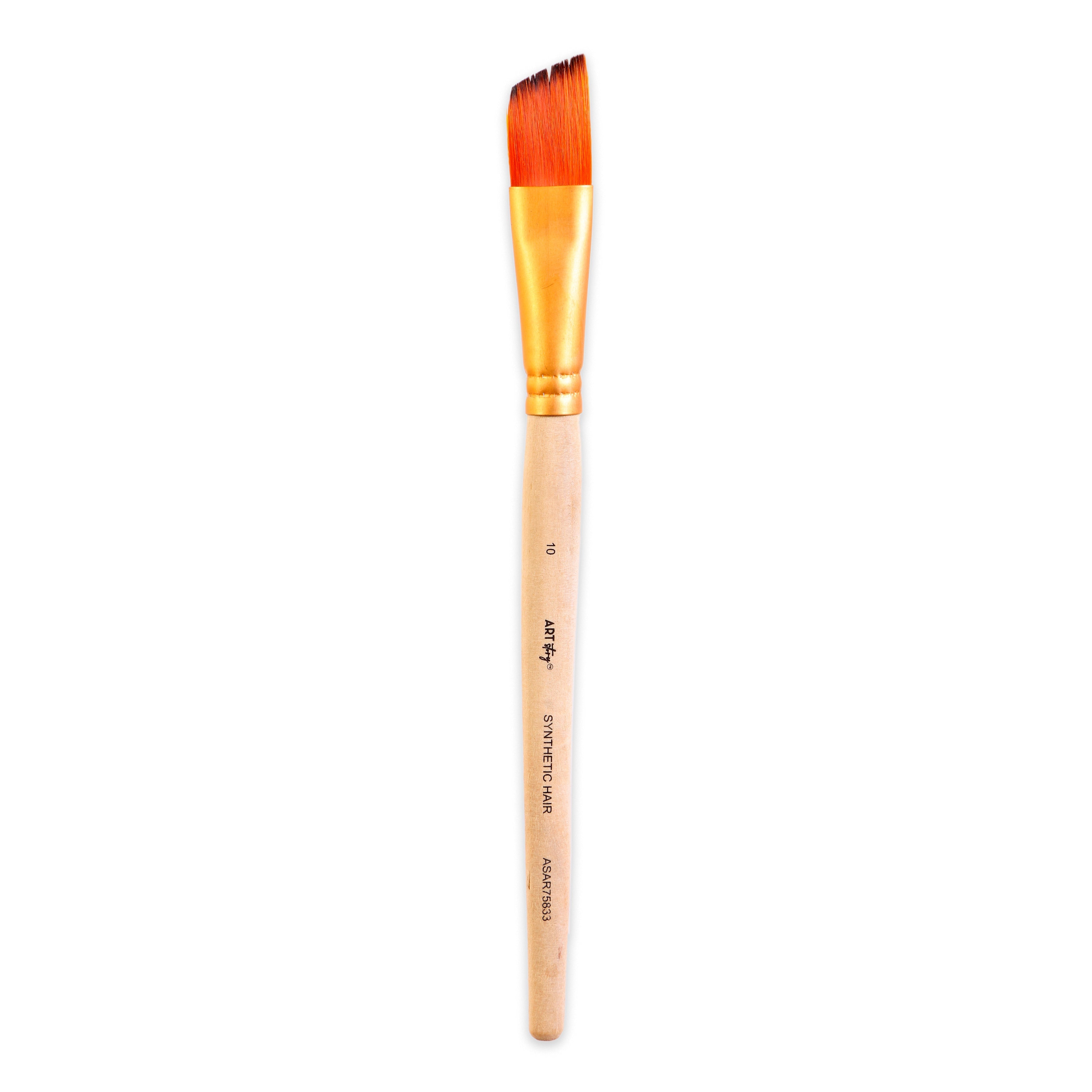 Angular Brush Synthetic Hair Size 10 Handle Length 150mm