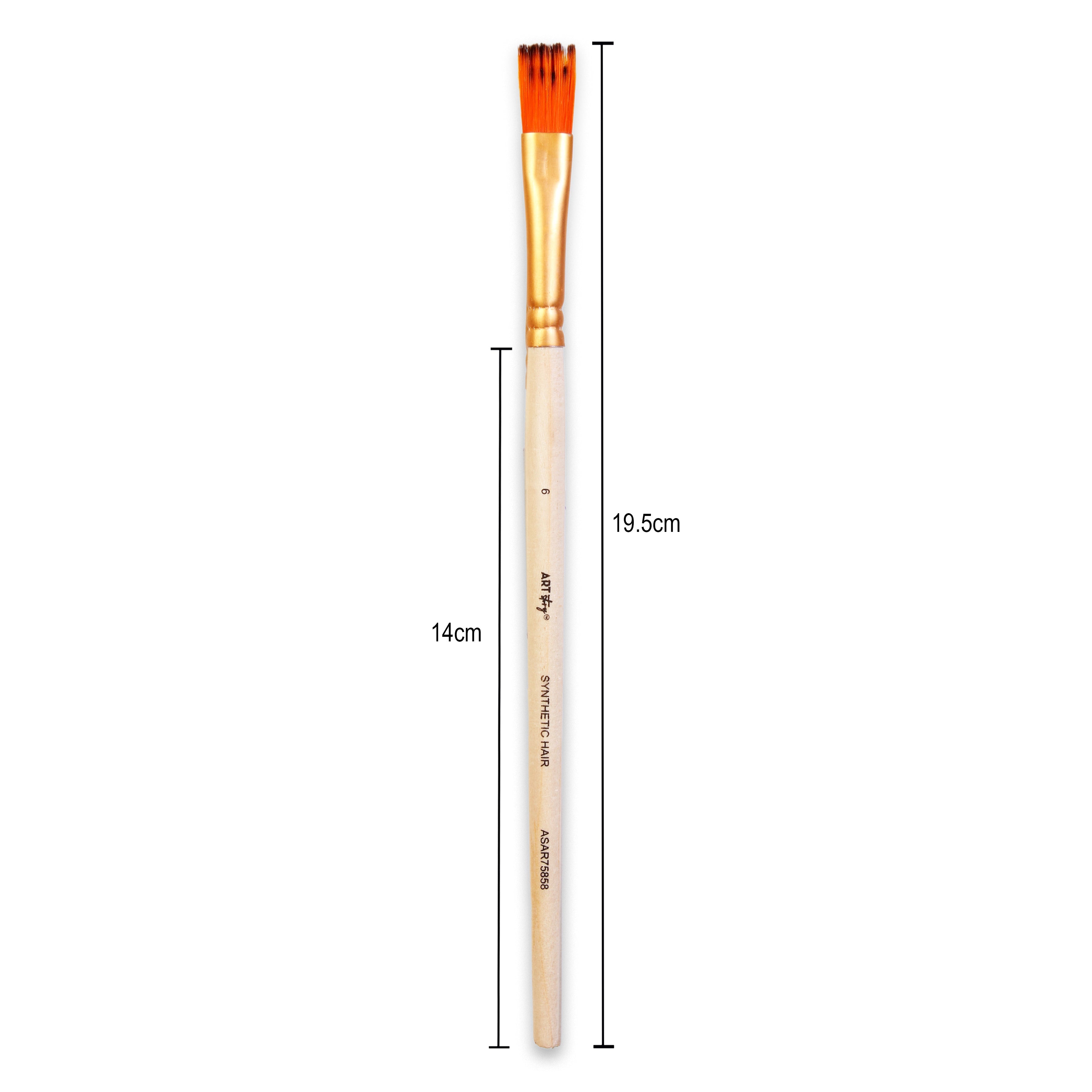Comb Brush Synthetic Hair Size 6 Handle Length 150mm