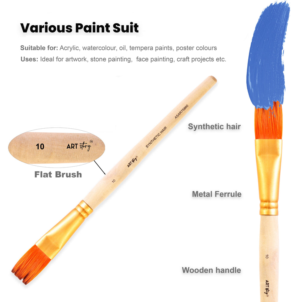 Comb Brush Synthetic Hair Size 10 Handle Length 150mm
