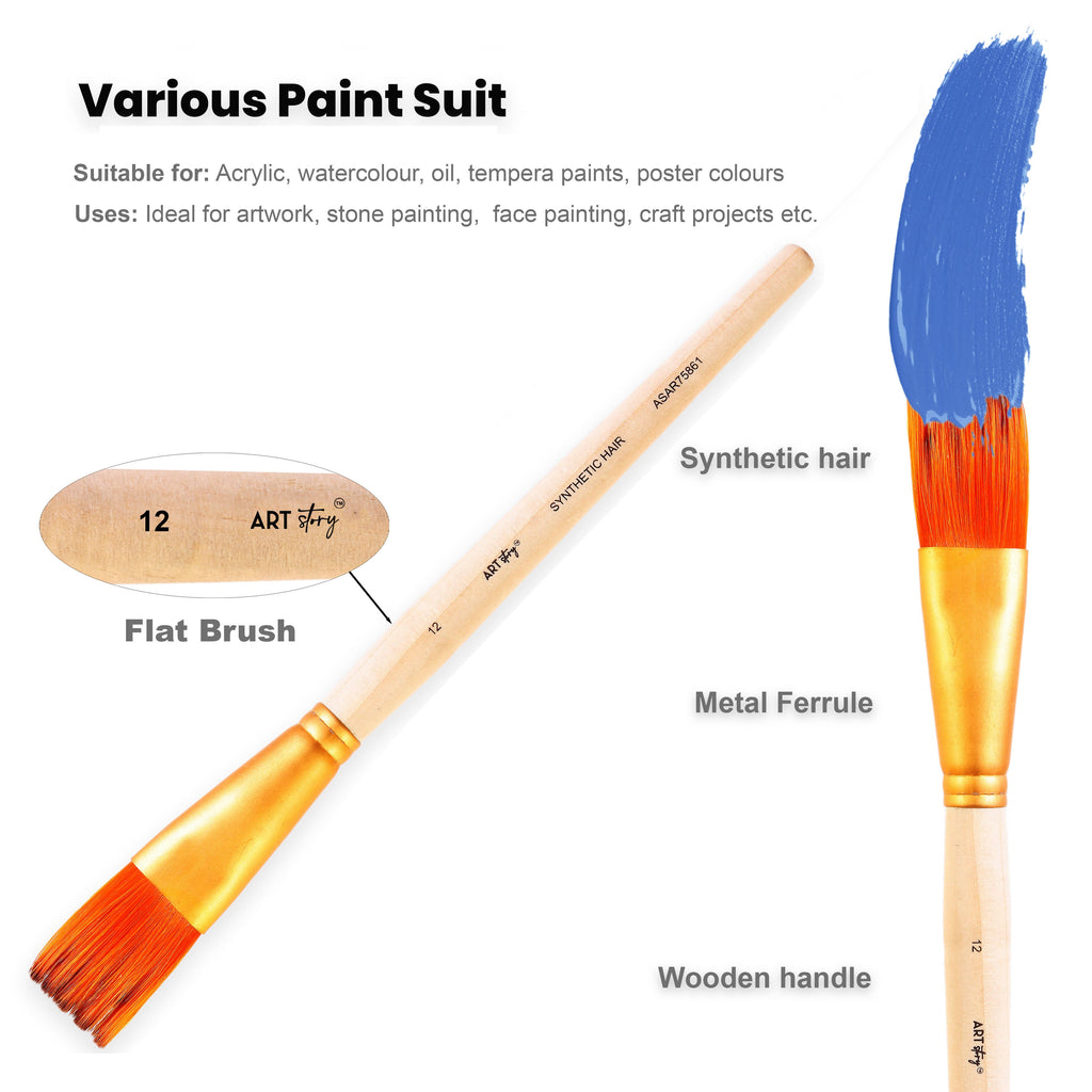 Comb Brush Synthetic Hair Size 12 Handle Length 150mm