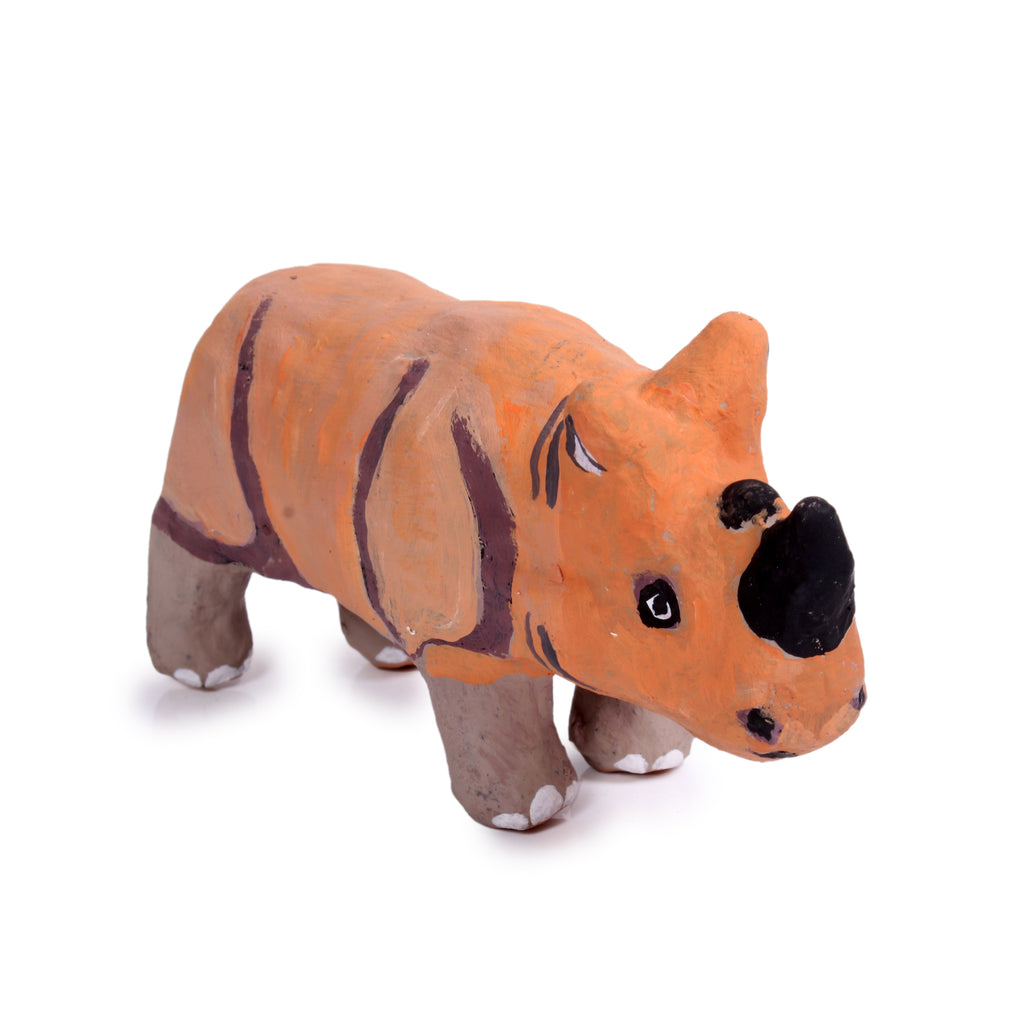Paper Mache Painting Kit Giraffe And Rhinoceros
