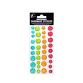 Handmade Resin Stickers - Glassy Dots, Assorted Colours, 36pc, 1 Sheet