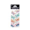 Handmade 3D Glitter Stickers - Vivid Butterflies, 8pc, 1 Sheet