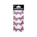 Handmade Stickers - Tropical Butterfly, Pastel Purple, 8pc, 1 Sheet