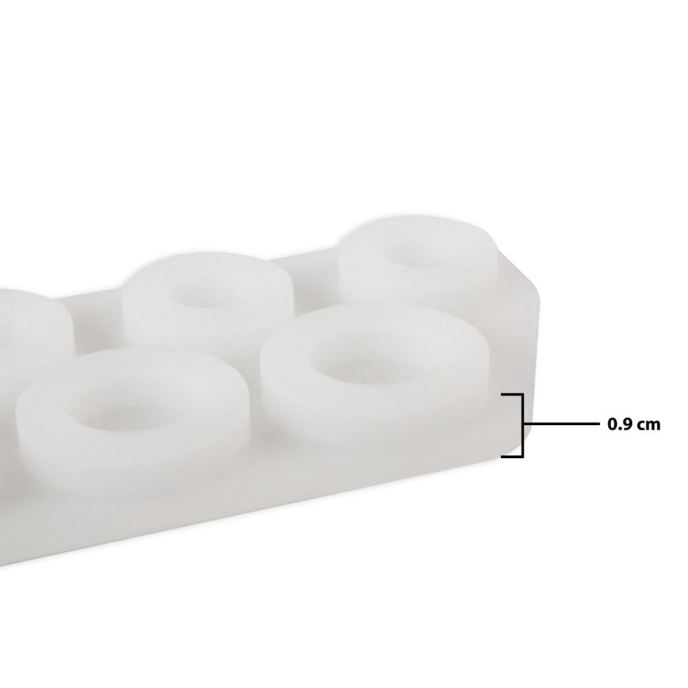 Silicone Mould Assorted Round Finger Rings L5.5 X W2.5inch Approx 1pc