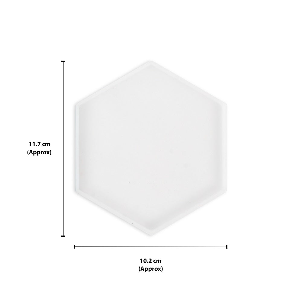 Silicone Mould Hexagonal Coaster L4.75 X W4inch Approx 1pc